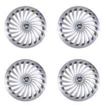 Jogo de calota esportiva aro 15 twister prata argo cronos