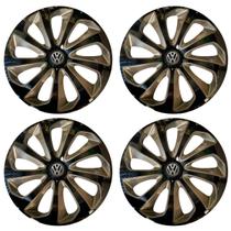 Jogo de calota esportiva aro 15 velox black gold + emblema resinado vw Jogo de calota esportiva aro 15 velox black gold + emblema resinado vw