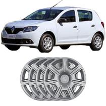 Jogo de Calota Logan/Sandero 15/16 Aro Pressão 15 4 pçs Grid