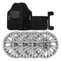 Jogo de calotas 245ca-pta aro 14 cb cubo alto + tapetes bordados gol g7 2017-2018