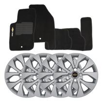 Jogo de calotas 375cb-pta aro 15 cubo baixo + tapetes bordados onix 2017-2018