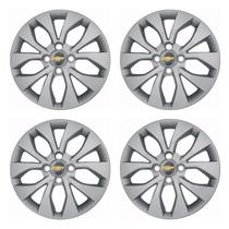 Jogo de calotas 375cp-pta aro 15 cp cubo padrão + emblema de papel gm cromado