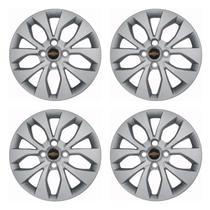 Jogo de calotas 375cp-pta aro 15 cp cubo padrão + emblema resinado gm