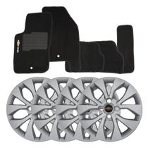 Jogo de calotas 375cp-pta aro 15 cubo padrão + tapetes bordados onix 2017-2018