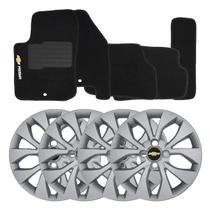 Jogo de calotas 375cp-pta aro 15 cubo padrão + tapetes bordados prisma 2017-2018