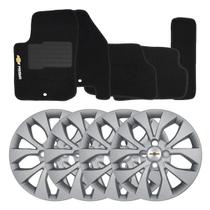 Jogo de calotas 375cp-pta aro 15 cubo padrão + tapetes bordados prisma 2017-2018