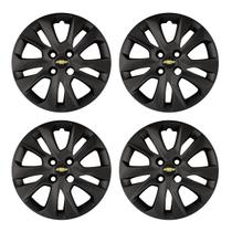 Jogo de calotas 377cp-pof aro 15 cp cubo padrão preto fosco + emblemas papel gm preto