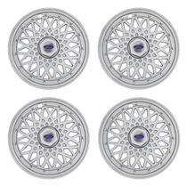 Jogo de calotas 600ar-pta aro 13 aro de pressão + emblema de papel ford