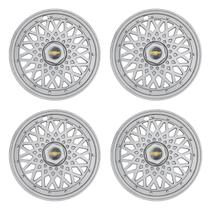 Jogo de calotas 601ar-pta aro 14 aro de pressão + emblema de papel gm cromado