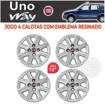 Jogo de Calotas Aro 13" Fiat Uno Way com Emblema Resinado - CALLMAX