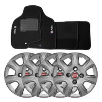 Jogo de calotas aro 13 prata 076cb cubo baixo + tapetes para fiat palio 96/07 Jogo de calotas aro 13 prata 076cb cubo baixo + tapetes para fiat palio 96/07