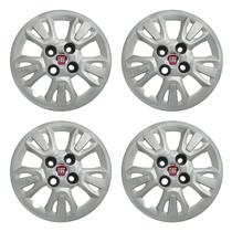 Jogo de Calotas Aro 14 079CB-PTA + Emblema Alumínio Fiat V Jogo de Calotas Aro 14 079CB-PTA + Emblema Alumínio Fiat V