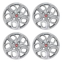 Jogo de Calotas Aro 14 223CB-PTA + Emblema Alumínio Fiat V Jogo de Calotas Aro 14 223CB-PTA + Emblema Alumínio Fiat V