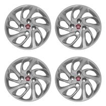 Jogo de Calotas Aro 14 228CB-PTA + Emblema Alumínio Fiat V Jogo de Calotas Aro 14 228CB-PTA + Emblema Alumínio Fiat V