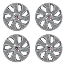 Jogo de Calotas Aro 15 214CP-PTA + Emblema Alumínio Fiat V Jogo de Calotas Aro 15 214CP-PTA + Emblema Alumínio Fiat V