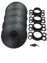 Jogo de Calotas de Centro Miollo para Effa Picapes Aro 14 2015/2019 Estilo Tradicional Preto