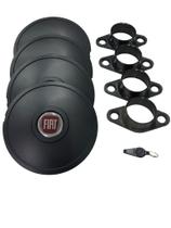 Jogo de Calotas de Centro Miollo para Fiat Novo Uno Aro 13 2010/2016 Estilo Tradicional Preto Jogo de Calotas de Centro Miollo para Fiat Novo Uno Aro 13 2010/2016 Estilo Tradicional Preto