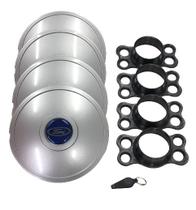 Jogo de Calotas de Centro Miollo para Ford Courier Aro 14 2002/2012 Estilo Tradicional Prata Jogo de Calotas de Centro Miollo para Ford Courier Aro 14 2002/2012 Estilo Tradicional Prata