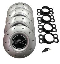 Jogo de Calotas de Centro Miollo para Ford Fiesta Aro 14 2002/2012 Estilo Amarok Prata Jogo de Calotas de Centro Miollo para Ford Fiesta Aro 14 2002/2012 Estilo Amarok Prata