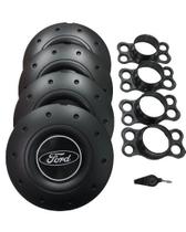 Jogo de Calotas de Centro Miollo para Ford Ka Aro 14 2015/2019 Estilo Amarok Preto Jogo de Calotas de Centro Miollo para Ford Ka Aro 14 2015/2019 Estilo Amarok Preto