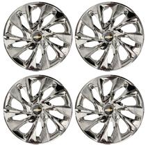 Jogo de calotas esportivas ds4 13 chrome + emblema gm chevrolet
