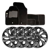 Jogo de calotas esportivas ds4 13 graphite + tapete bordado renault clio Jogo de calotas esportivas ds4 13 graphite + tapete bordado renault clio