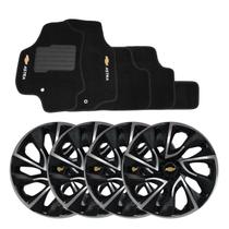 Jogo de calotas esportivas ds4 14 black chrome + tapete bordado astra Jogo de calotas esportivas ds4 14 black chrome + tapete bordado astra