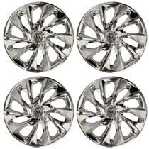 Jogo de calotas esportivas ds4 14 chrome + emblema alumínio volks 3d Jogo de calotas esportivas ds4 14 chrome + emblema alumínio volks 3d
