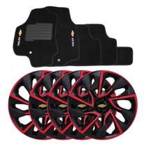Jogo de calotas esportivas ds4 14 red cup + tapetes bordados astra