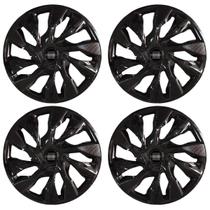 Jogo de calotas esportivas ds4 15 black + emblema nissan