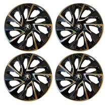 Jogo de calotas esportivas ds4 15 gold + emblema peugeot Jogo de calotas esportivas ds4 15 gold + emblema peugeot