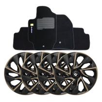 Jogo de calotas esportivas ds4 15 gold + tapete bordado scenic