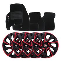 Jogo de calotas esportivas ds4 15 red cup + tapete bordado punto