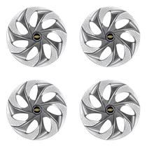 Jogo de calotas esportivas evolution 14 silver graphite + emblema gm/chevrolet