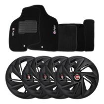 Jogo de calotas esportivas nitro 13 fosc black + tapetes bordados palio g3 Jogo de calotas esportivas nitro 13 fosc black + tapetes bordados palio g3