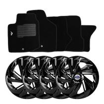 Jogo de calotas esportivas nitro 14 black + tapetes bordados ford ka Jogo de calotas esportivas nitro 14 black + tapetes bordados ford ka
