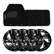 Jogo de calotas esportivas nitro 14 black + tapetes bordados gol g2 g3 g4 Jogo de calotas esportivas nitro 14 black + tapetes bordados gol g2 g3 g4