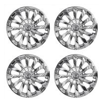 Jogo de calotas esportivas passat cc 13 chrome + emblema alumínio volks 3d