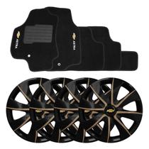 Jogo de calotas esportivas prime 14 gold + tapete bordado astra