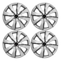Jogo de calotas esportivas prime 14 silver graphite Jogo de calotas esportivas prime 14 silver graphite
