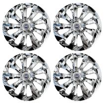 Jogo de calotas esportivas velox 13 chrome + emblema resinado fiat azul Jogo de calotas esportivas velox 13 chrome + emblema resinado fiat azul