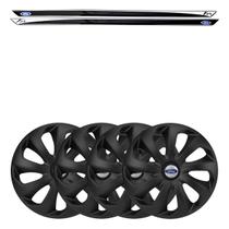 Jogo de calotas esportivas velox 13 fosc black + soleiras resinadas ford ka Jogo de calotas esportivas velox 13 fosc black + soleiras resinadas ford ka