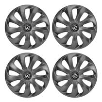 Jogo de calotas esportivas velox 13 graphite + emblema resinado vw volkswagen