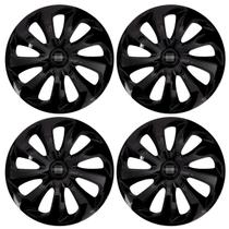 Jogo de calotas esportivas velox 14 black + emblema resinado hyundai