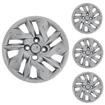Jogo de Calotas Grid 292CB-PTA-U Prata Aro 14 Cubo Baixo Fiat Argo 2017/2018