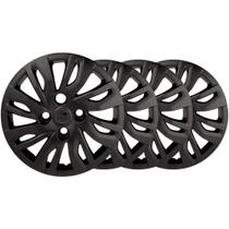 Jogo de Calotas Grid 344CB-POF-U Preto Fosco Aro 14 Ka/Ka+/New Fiesta