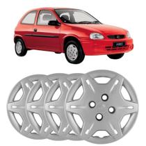 Jogo De Calotas Grid Corsa Wind 2000 Aro 13 Polegadas Cubo Baixo 4 PeÇAs Prata 004cb-Pta-U Original
