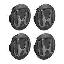 Jogo de Calotinha 69mm Centro de Roda Honda HRV CRV Accord Grafite Emblema Cromado