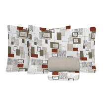 Jogo de Cama 100% algodão Casal 180 fios Fiori