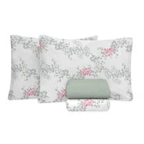 Jogo de Cama 100% algodão Casal 200 Fios Fiori